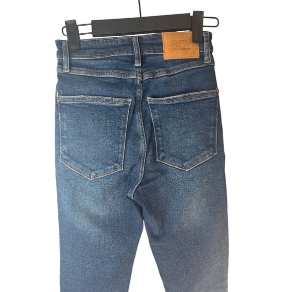 2/$30 ZARA Womens Skinny Jeans USA 2 Cotton/Elastane Blend Blue Denim - Picture 11 of 16
